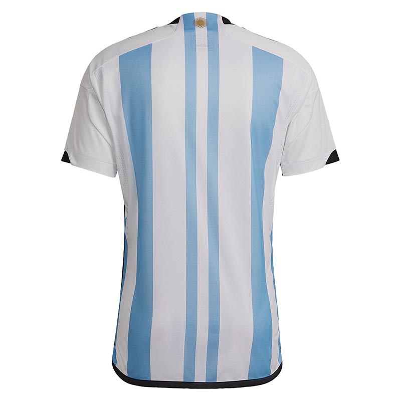 Camiseta Argentina Home 2022 Mundial Campeona con Tres Estrellas