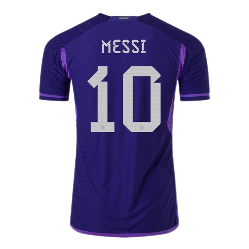 Camiseta Messi 10 Argentina Away 2022 Mundial 3 Estrellas (EDICIÓN JUGADOR)